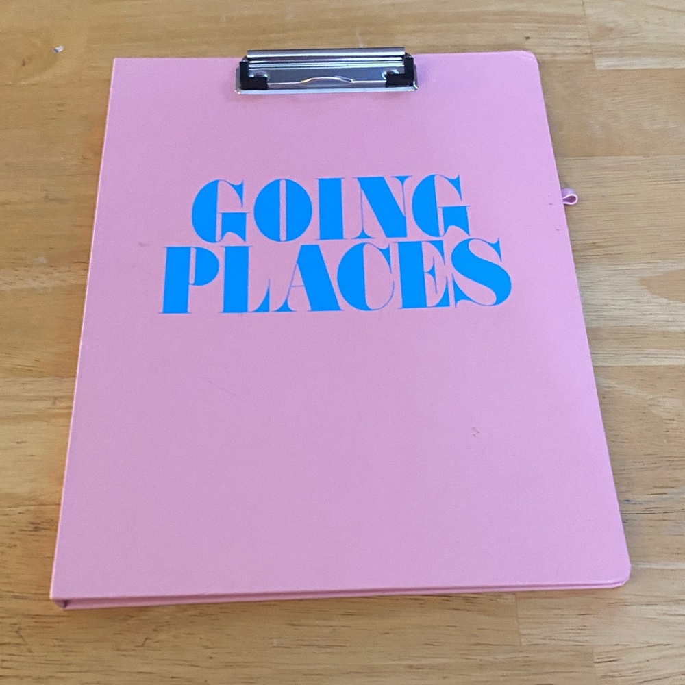 Going Places Pink Clipboard - Home Office
